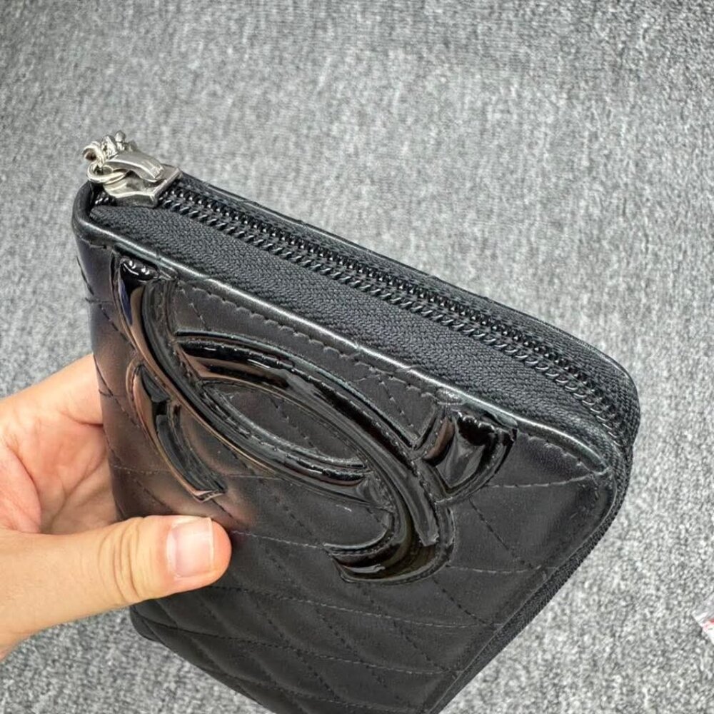 Chanel Cambon Black Leather Wallet 399-073125 - Picture 9 of 13